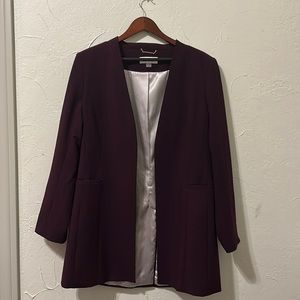 Calvin Klein Professional Blazer | Deep Purple with Stripped Inner Lining | Long